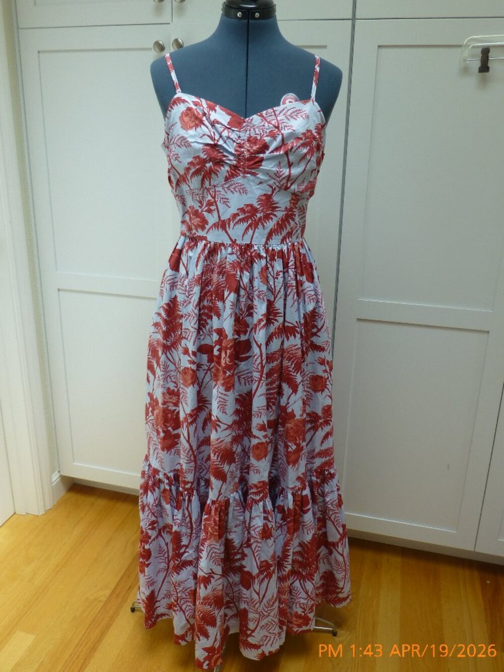 Brooks Brothers Floral Smocked Maxi Dress Tropical Hawaiian Party Wedding size10